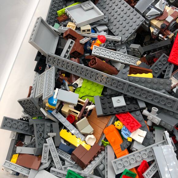 LEGO assorted bricks plates parts - 5lbs - gray brown black - Picture 5 of 8